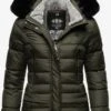 Marikoo Winterjassen Winterjas Loveleen Dames Olijfgroen -Marikoo Winkel c1be45993dfe9662bb33ebfd5888addb