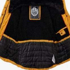 Marikoo Winterjassen Winterjas Lotusblüte Dames Goudgeel -Marikoo Winkel c70e4aea234b060fa086105867d2b61f