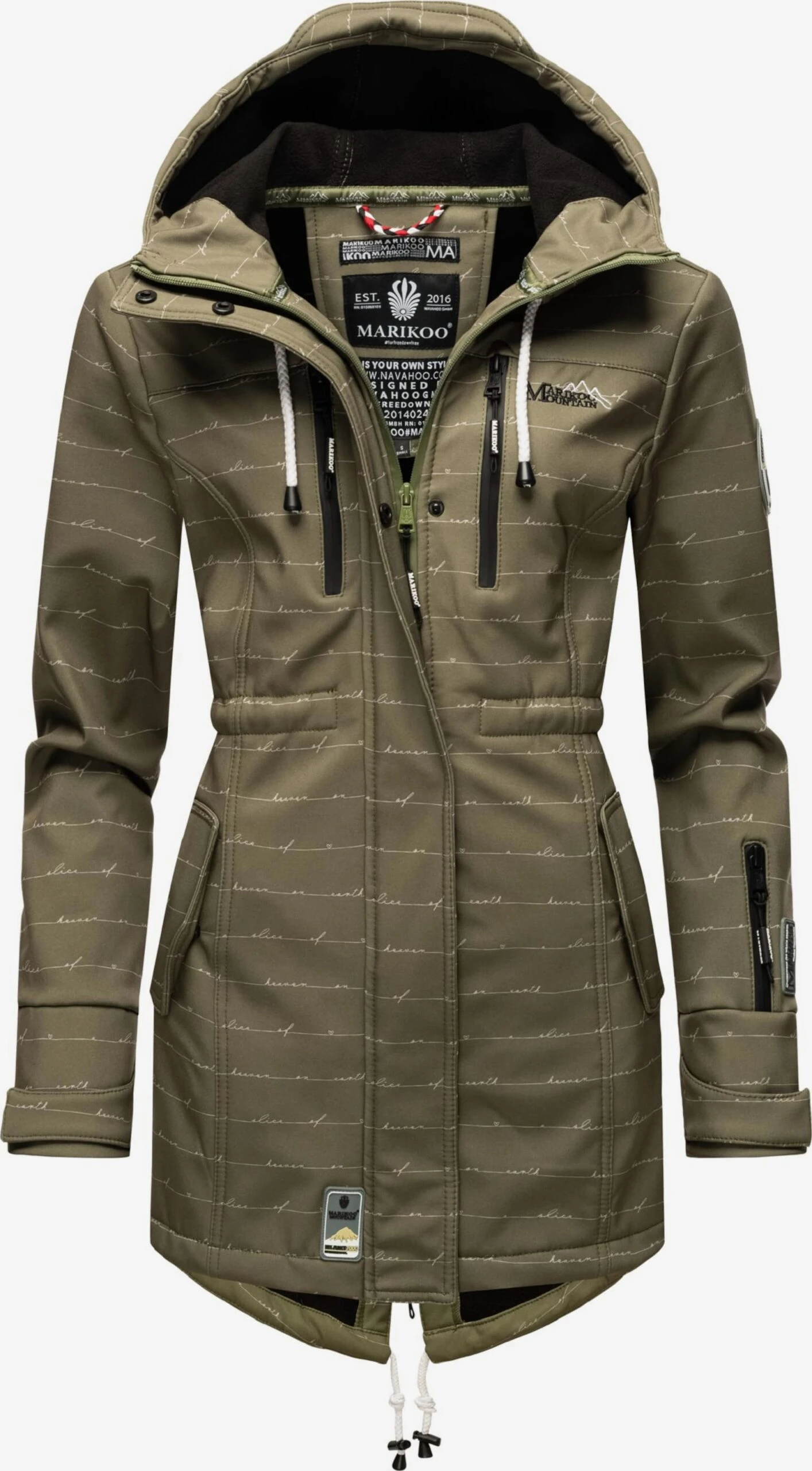 Marikoo Regenmantels Functionele Mantel Zimtzicke Dames Kaki 3 Marikoo Regenmantels Functionele Mantel Zimtzicke Dames Kaki