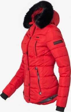 Marikoo Winterjassen Winterjas Lotusblüte Dames Rood -Marikoo Winkel caf9121e1470b9ed9bcdf8d081de2eb8