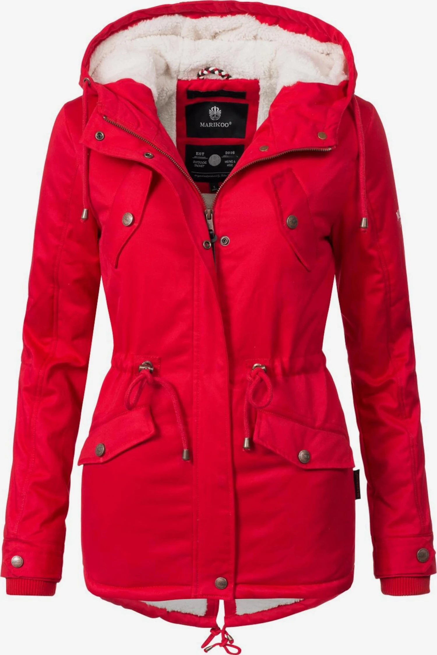 Marikoo Winterjassen Winterjas Manolya Dames Rood 3 Marikoo Winterjassen Winterjas Manolya Dames Rood