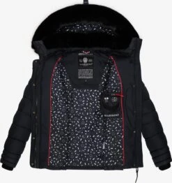 Marikoo Winterjassen Winterjas Qesra Dames Nachtblauw -Marikoo Winkel cb859cef07c29f4ffbe13b259bc04616