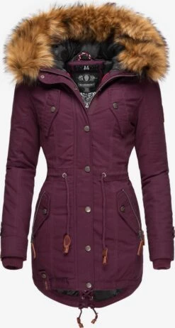 Marikoo Parkas Winterparka Dames Wijnrood