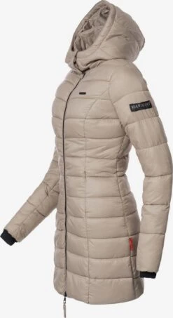 Marikoo Korte Mantels Wintermantel Abendsternchen Dames Taupe -Marikoo Winkel d1880f95b7d4cd2f990155be36b4d16b