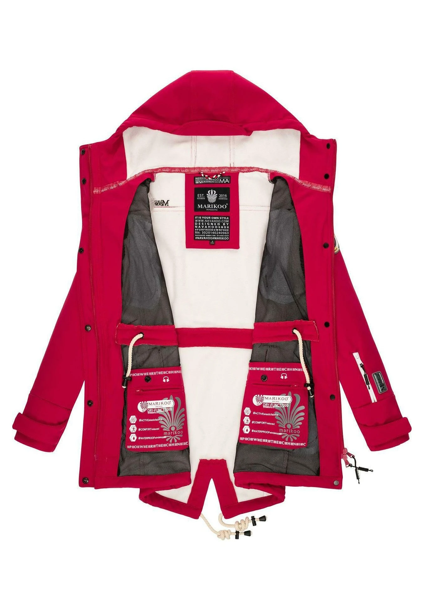 Marikoo Zimtzicke - Parka - Fuchsia 6 Marikoo Zimtzicke - Parka - Fuchsia - Afbeelding 4