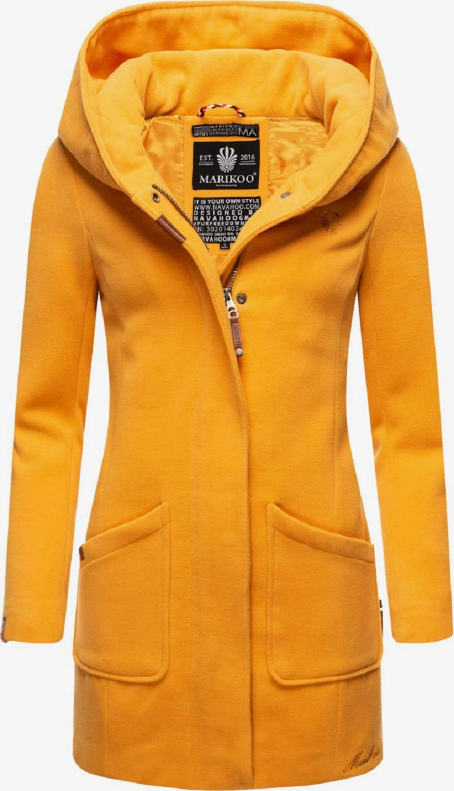 Marikoo Wintermantels Wintermantel Maikoo Dames Safraan 2 Marikoo Wintermantels Wintermantel Maikoo Dames Safraan