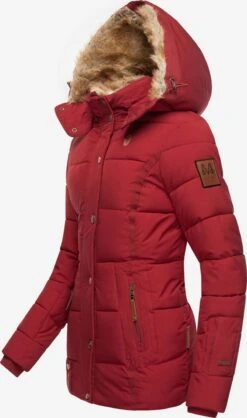 Marikoo Winterjassen Winterjas Nekoo Dames Rood -Marikoo Winkel debfb749ed5376664d59217eba632aed