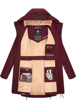 Marikoo Racquelle - Parka - Dark Red Melange -Marikoo Winkel e303aee27faf42a2814b71d232ba6ee7