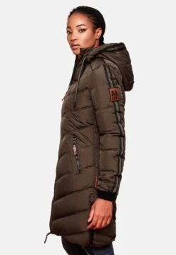 Marikoo Wintermantels Wintermantel Armasa Dames Bruin -Marikoo Winkel e5e6b70df5d2f7175e2b210e5988ca62