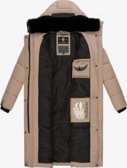 Marikoo Wintermantels Wintermantel Dames Taupe -Marikoo Winkel e6f908e72411c8493a44e1a1385cd9d7