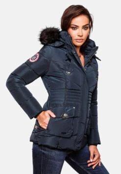 Marikoo Winterjassen Winterjas Vanilla Dames Kobaltblauw -Marikoo Winkel eb0818bd40cb00f27ef9dc993d1e1dff