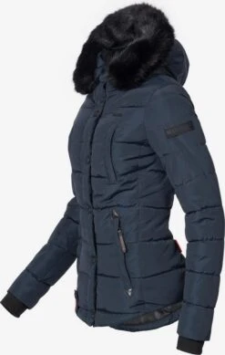 Marikoo Winterjassen Winterjas Lotusblüte Dames Donkerblauw -Marikoo Winkel ed445598e2174249c2d69f32cc72fc32