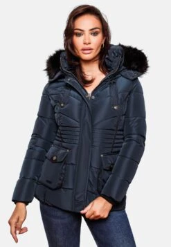 Marikoo Winterjassen Winterjas Vanilla Dames Kobaltblauw -Marikoo Winkel edd4057935d3aeceb69b35024eb1f542