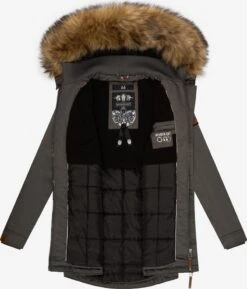 Marikoo Wintermantels Wintermantel Sanakoo Dames Donkergrijs -Marikoo Winkel f44d296b509cc38486c6c127dba8642e