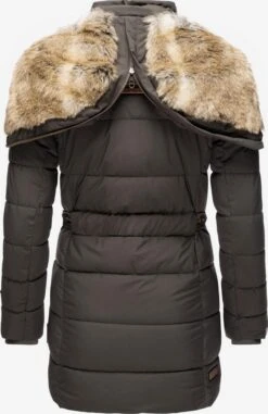 Marikoo Korte Mantels Wintermantel Dames Basaltgrijs -Marikoo Winkel f786a2744bffc999b1a5702dbbb22eac