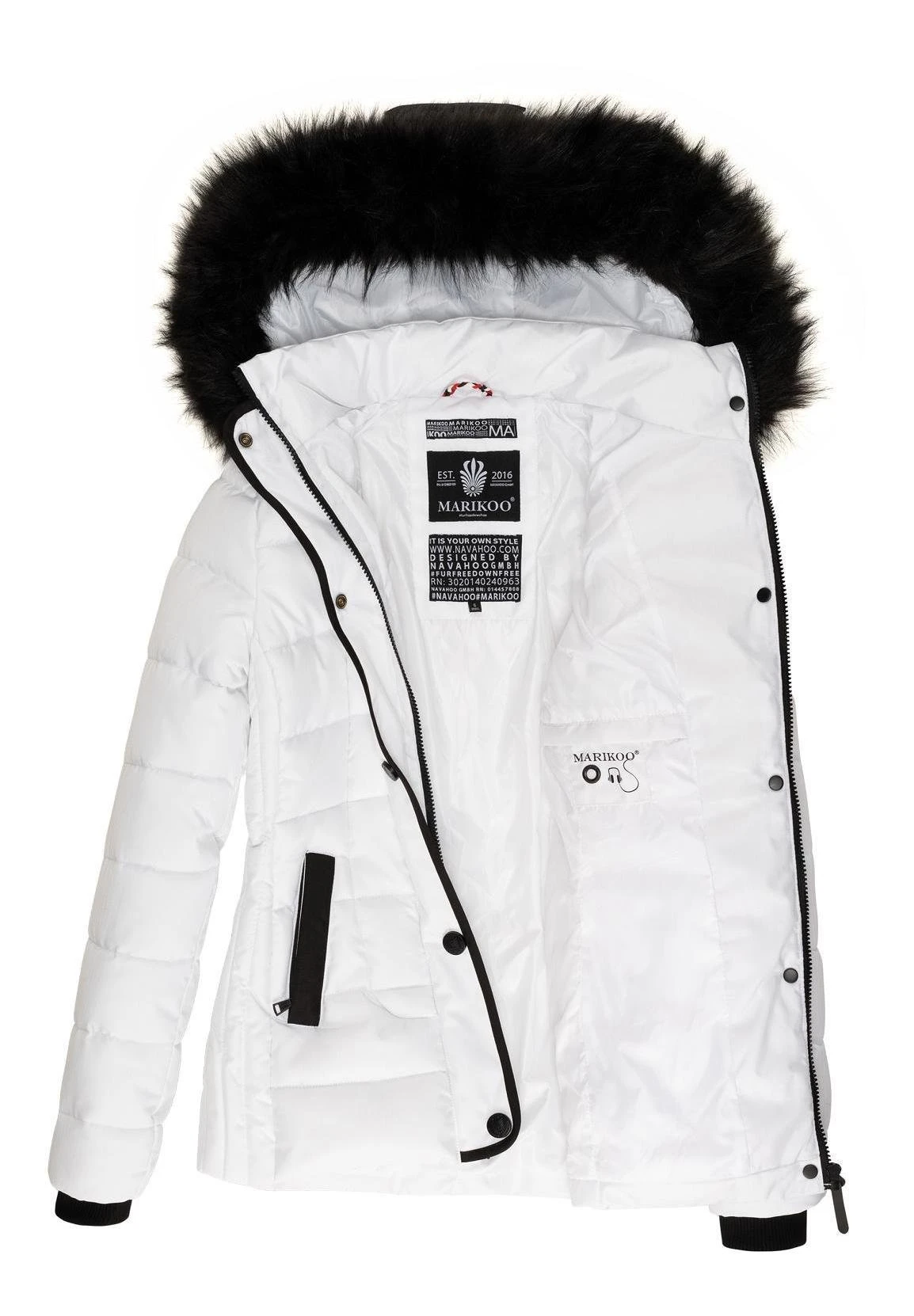 Marikoo Unique - Winterjas - White 7 Marikoo Unique - Winterjas - White - Afbeelding 5