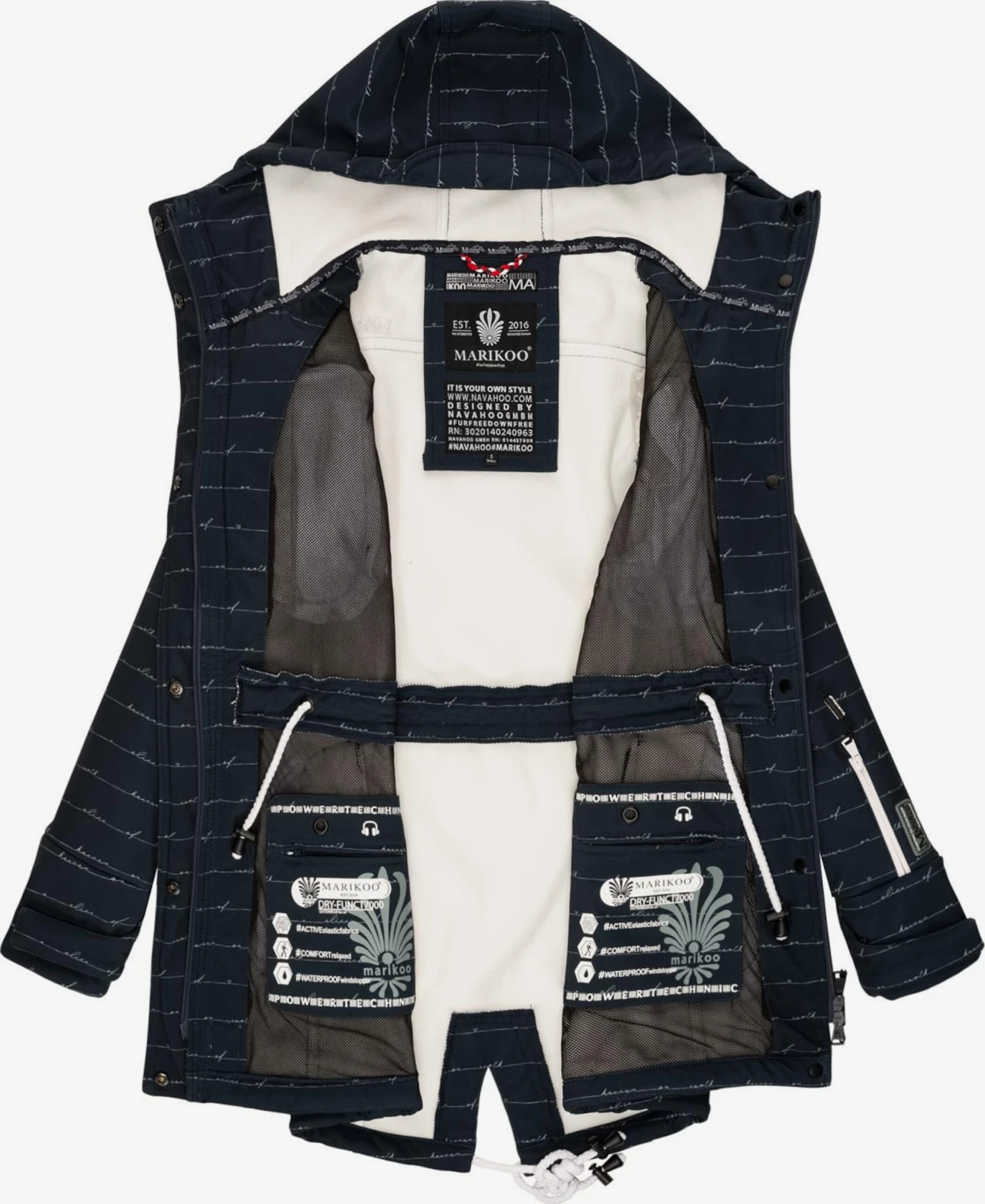 Marikoo Regenmantels Functionele Mantel Zimtzicke Dames Navy 6 Marikoo Regenmantels Functionele Mantel Zimtzicke Dames Navy - Afbeelding 4